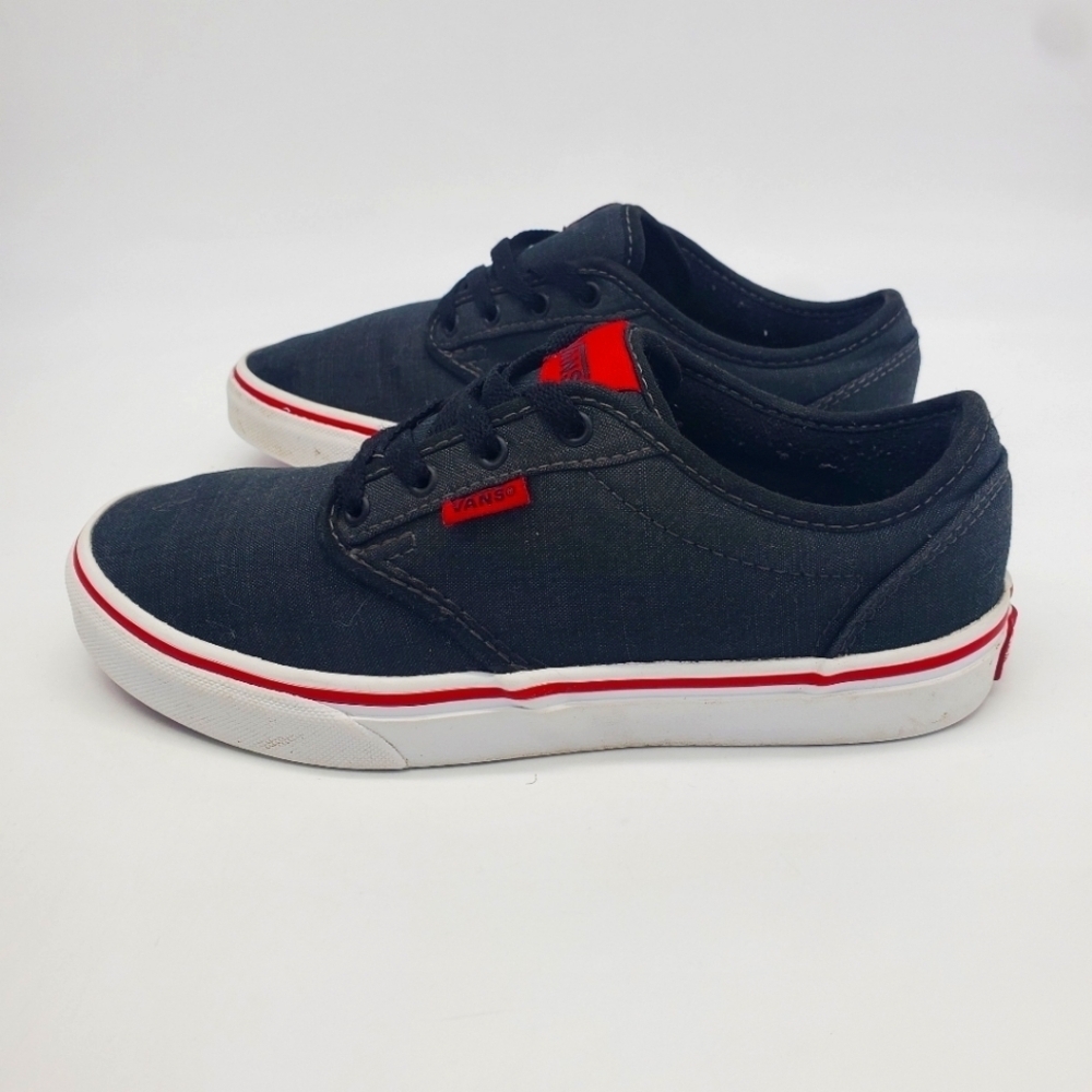 Vans Shoes Youth 4.5 Atwood Canvas Low Charcoal Gray Black